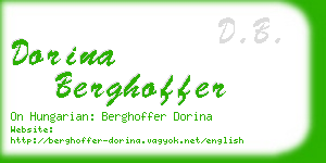 dorina berghoffer business card